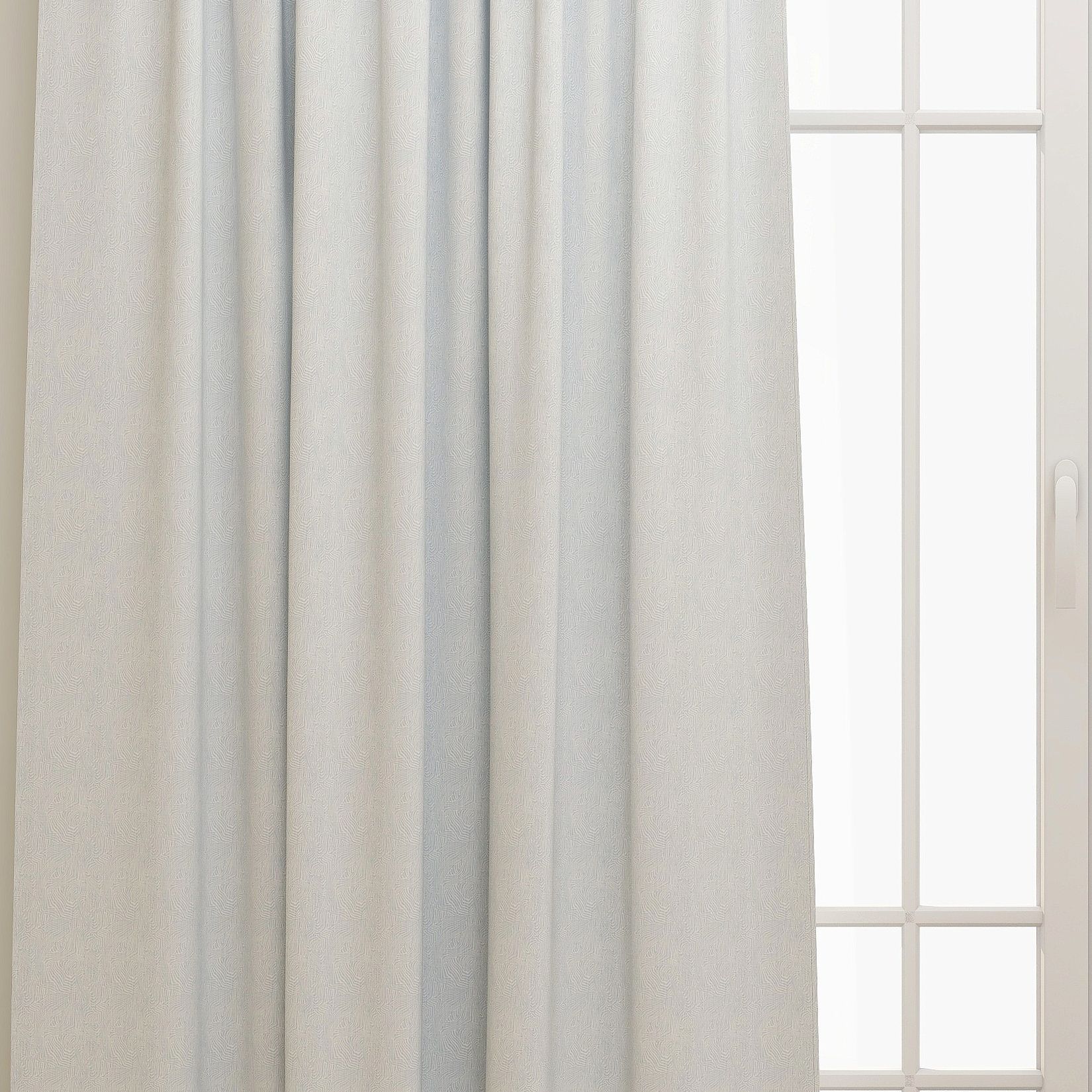 Icke Mineral Blue Slub Kids Curtains