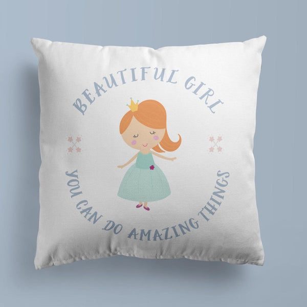 Princess Throw Pillow For Nurseries & Kid's Rooms - Full of Grace