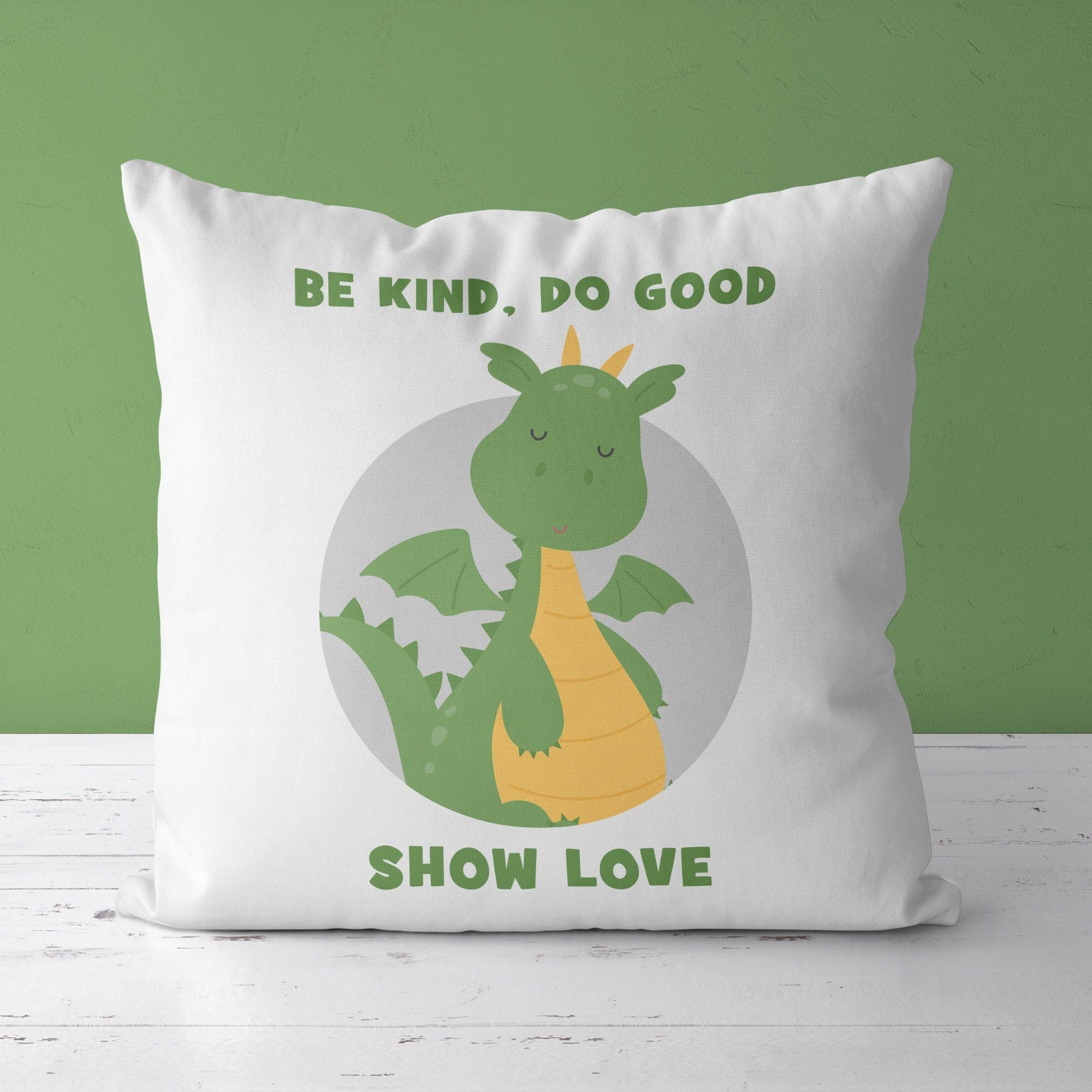 Dragon Throw Pillow For Nurseries & Kid's Rooms - Gentle Dragon