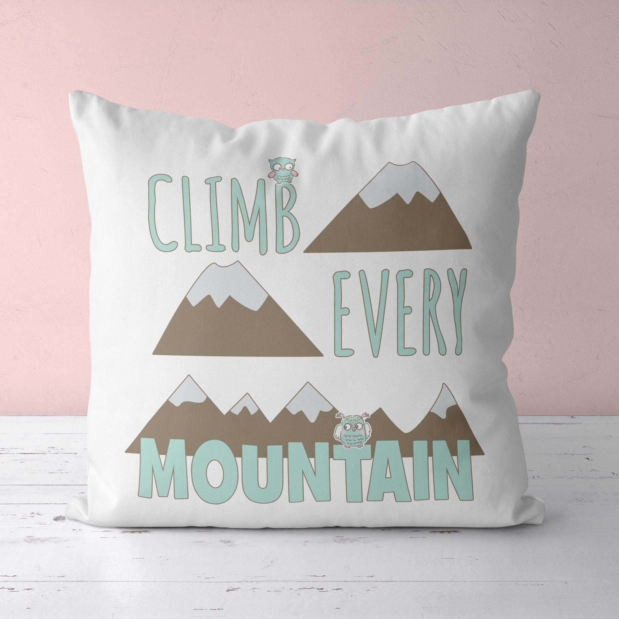 Adventure Throw Pillow For Nurseries & Kid's Rooms - To the Peaks