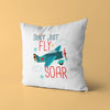 Airplane Throw Pillow For Nurseries & Kid's Rooms - Soar Beyond