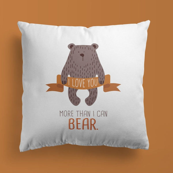 Bear Throw Pillow For Nurseries & Kid's Rooms - Bear My Love