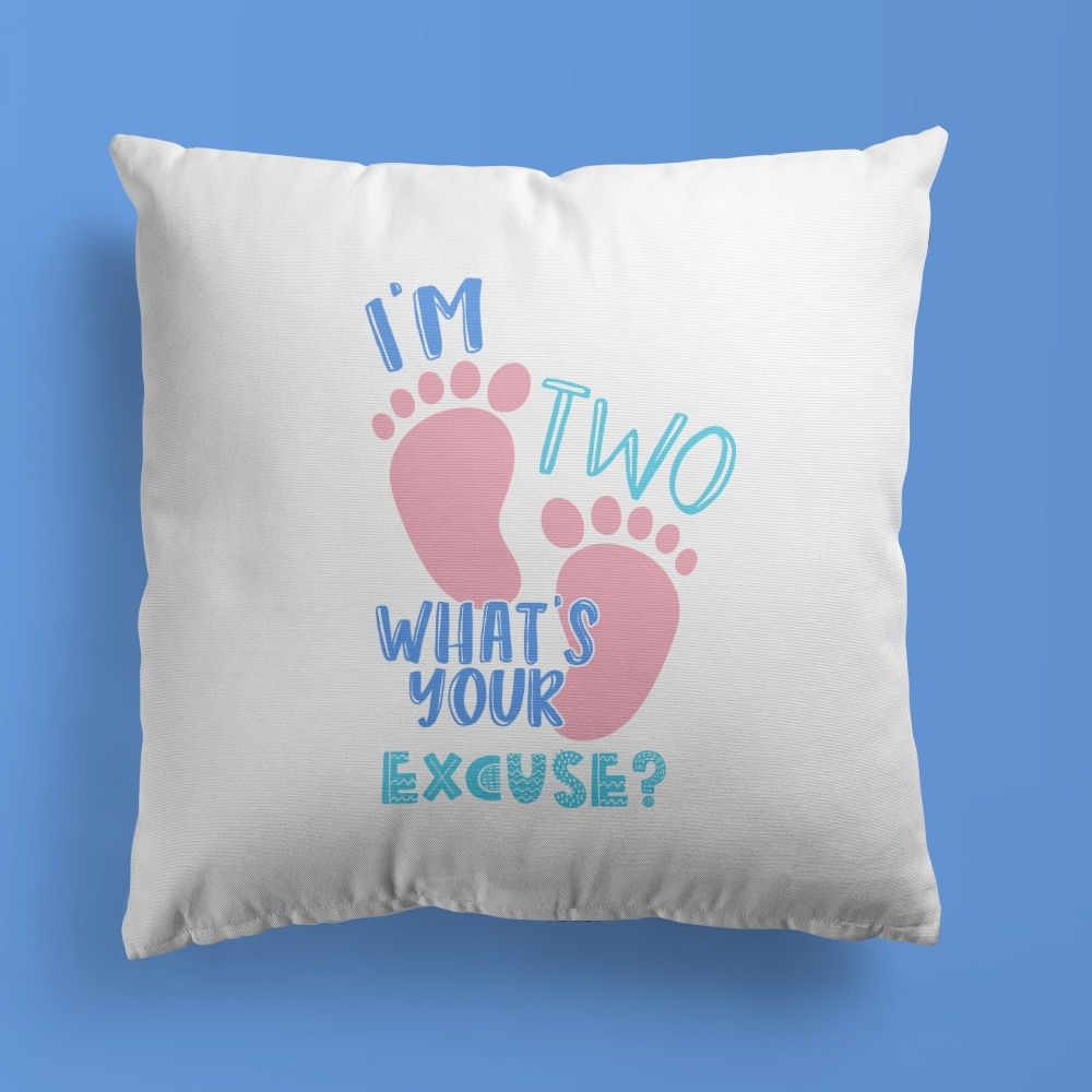 Footprint Throw Pillow For Nurseries & Kid's Rooms - Terrible Twos