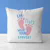 Footprint Throw Pillow For Nurseries & Kid's Rooms - Terrible Twos