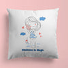 Girl Throw Pillow For Nurseries & Kid's Rooms - Heart of Gold