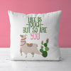 Llama Throw Pillow For Nurseries & Kid's Rooms - One Tough Llama