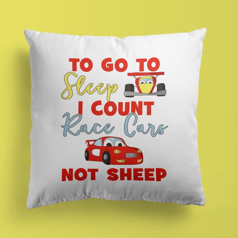 Car Throw Pillow For Nurseries & Kid's Rooms - Counting Cars