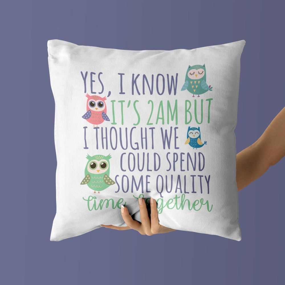 Owl Throw Pillow For Nurseries & Kid's Rooms - Owl-ways Together