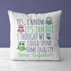 Owl Throw Pillow For Nurseries & Kid's Rooms - Owl-ways Together