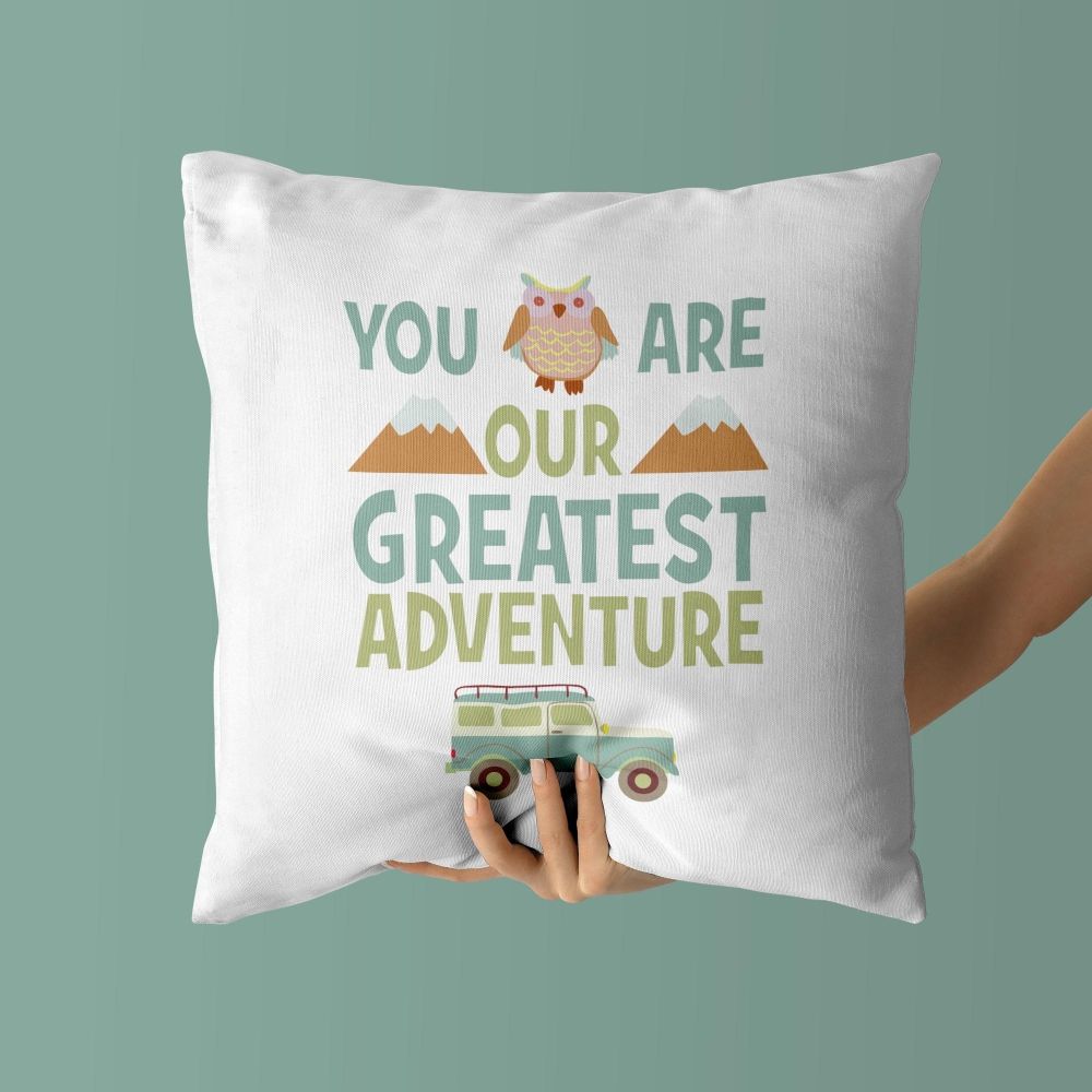 Adventure Throw Pillow for Nurseries and Kid's Rooms - Lifetime Adventure