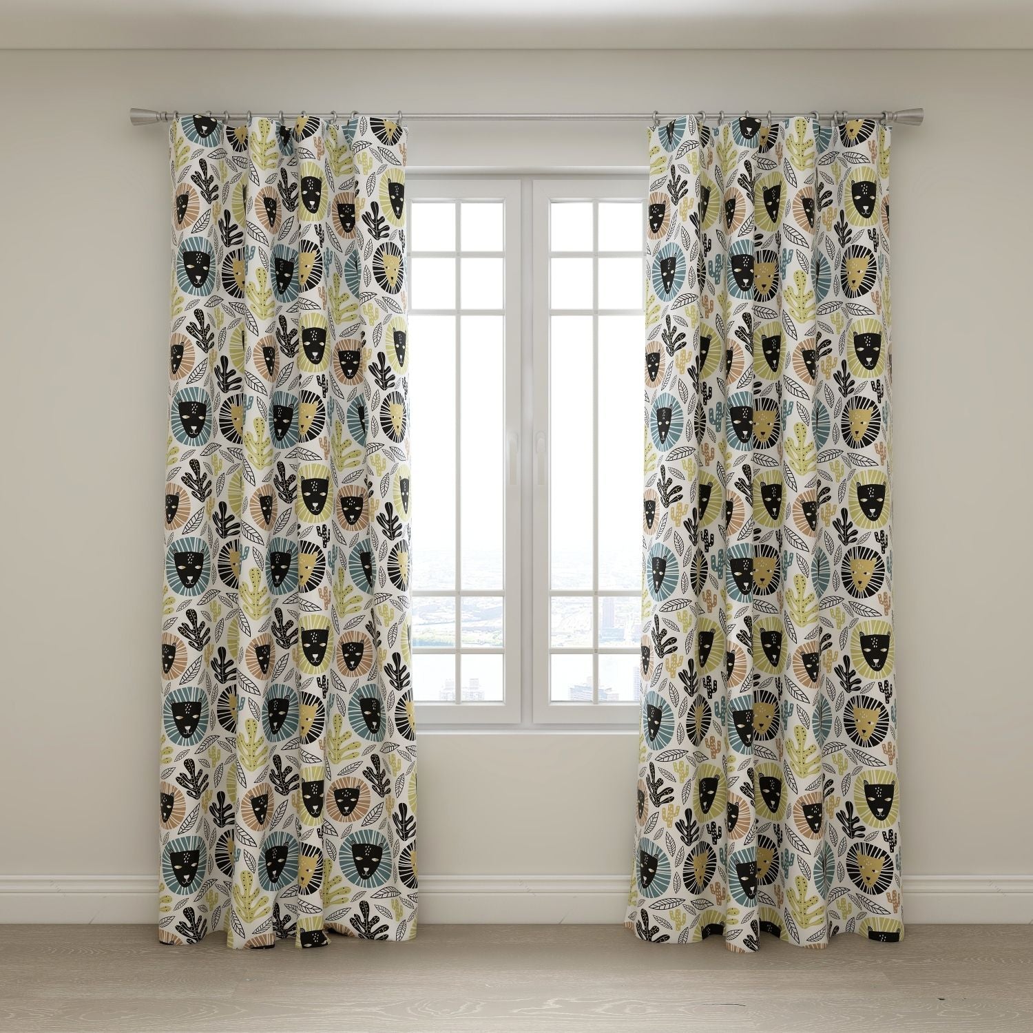 Jungle Kids & Nursery Blackout Curtains - King of the Jungle