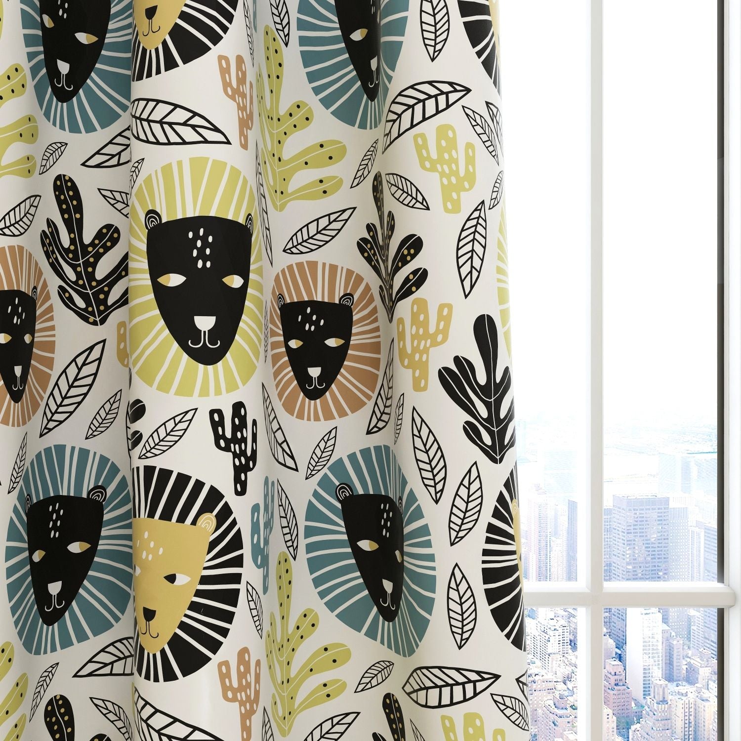 Jungle Kids & Nursery Blackout Curtains - King of the Jungle