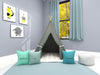 Space In Gray Kids Teepee