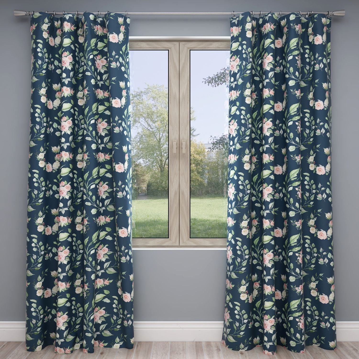 Floral Kids & Nursery Blackout Curtains - Midnight Roses