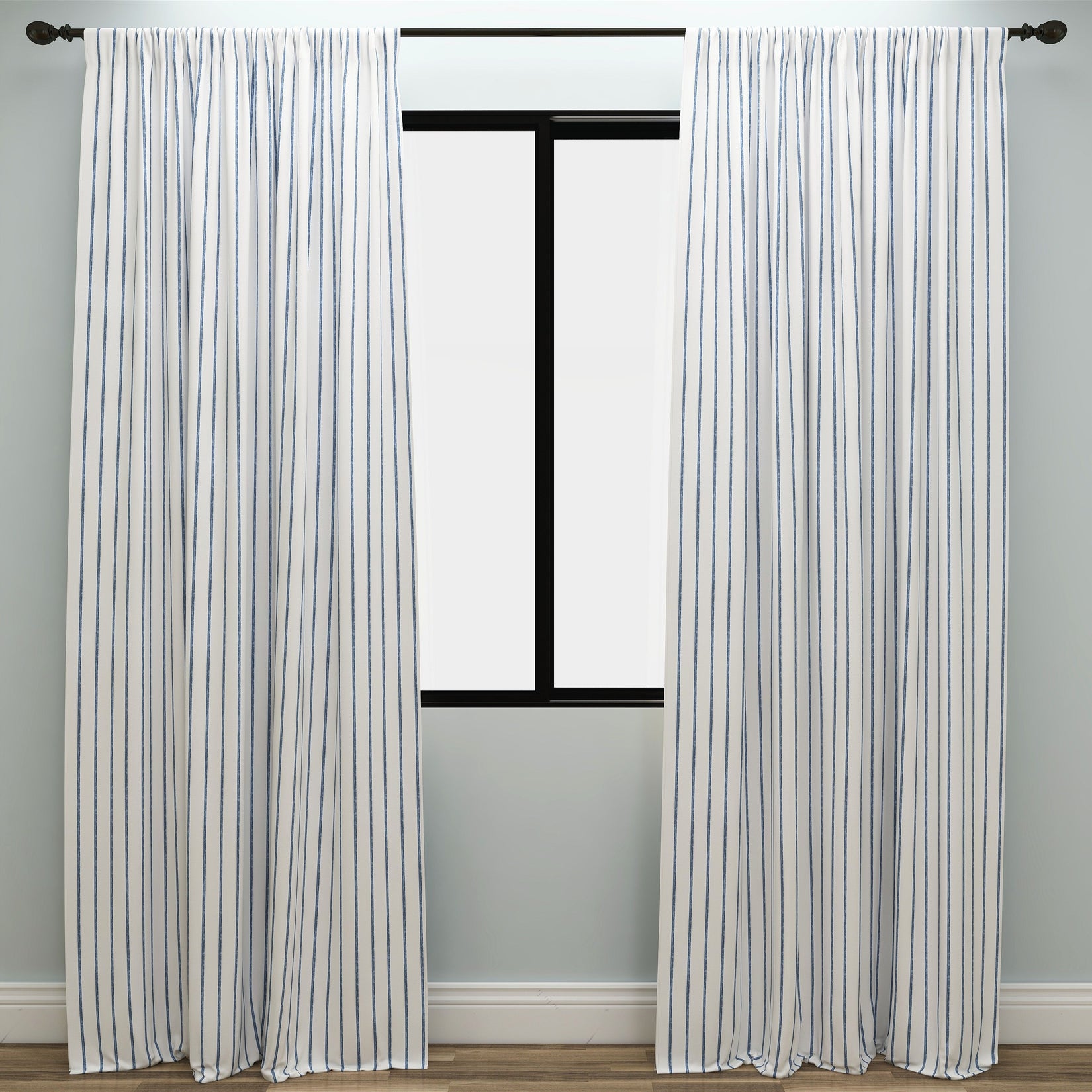 Miles Italian Denim Slub Kids Curtains