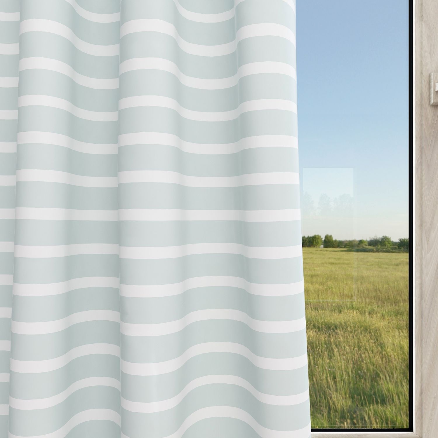 Kids & Nursery Blackout Curtains - Minty Stripes