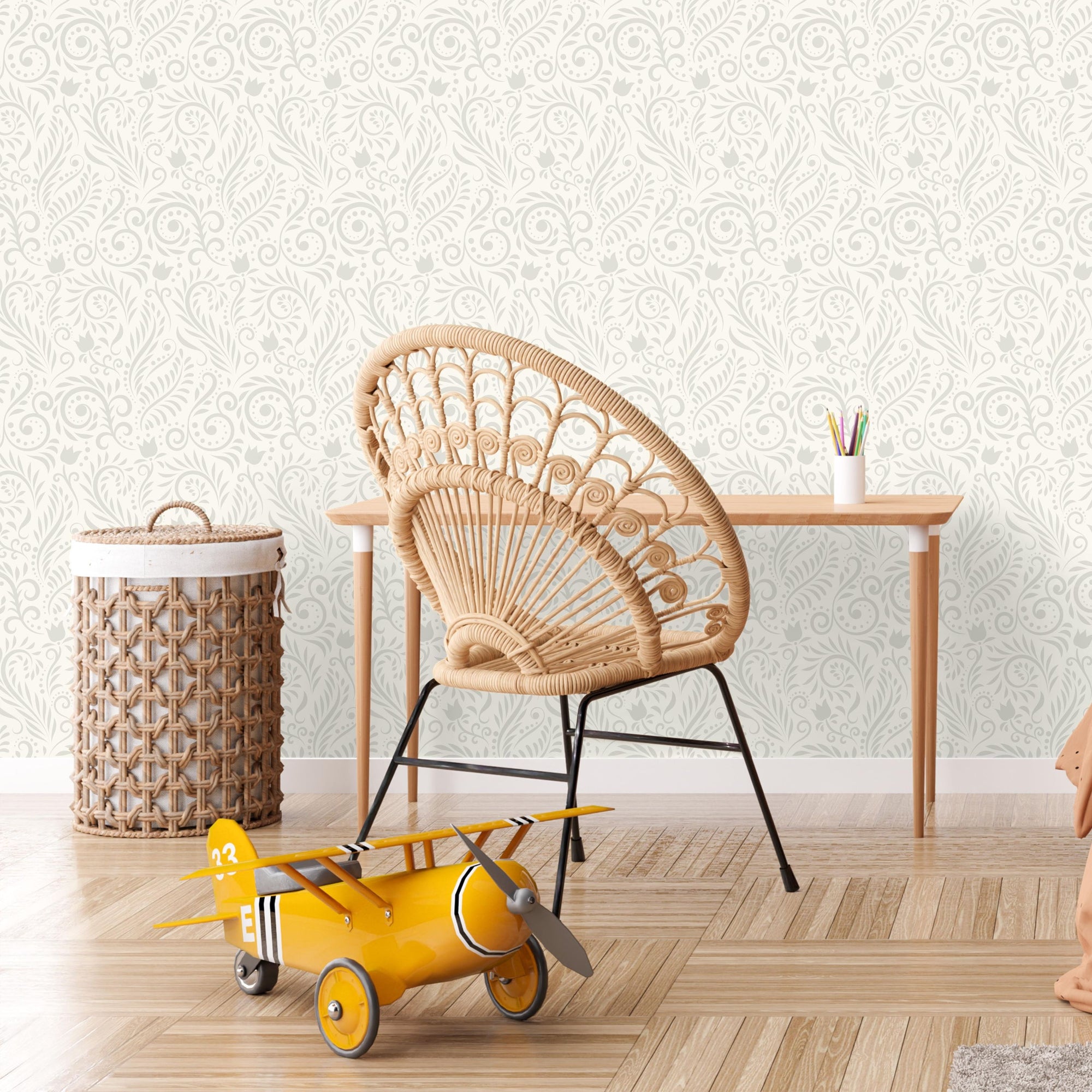 Traditional or Peel and Stick Floral Wallpaper - Misty Garden