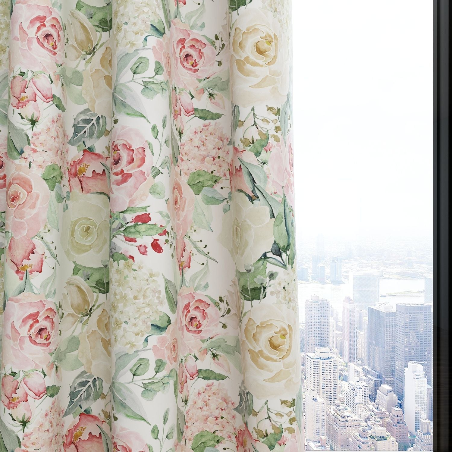 Floral Kids & Nursery Blackout Curtains - Morning Dew Drops