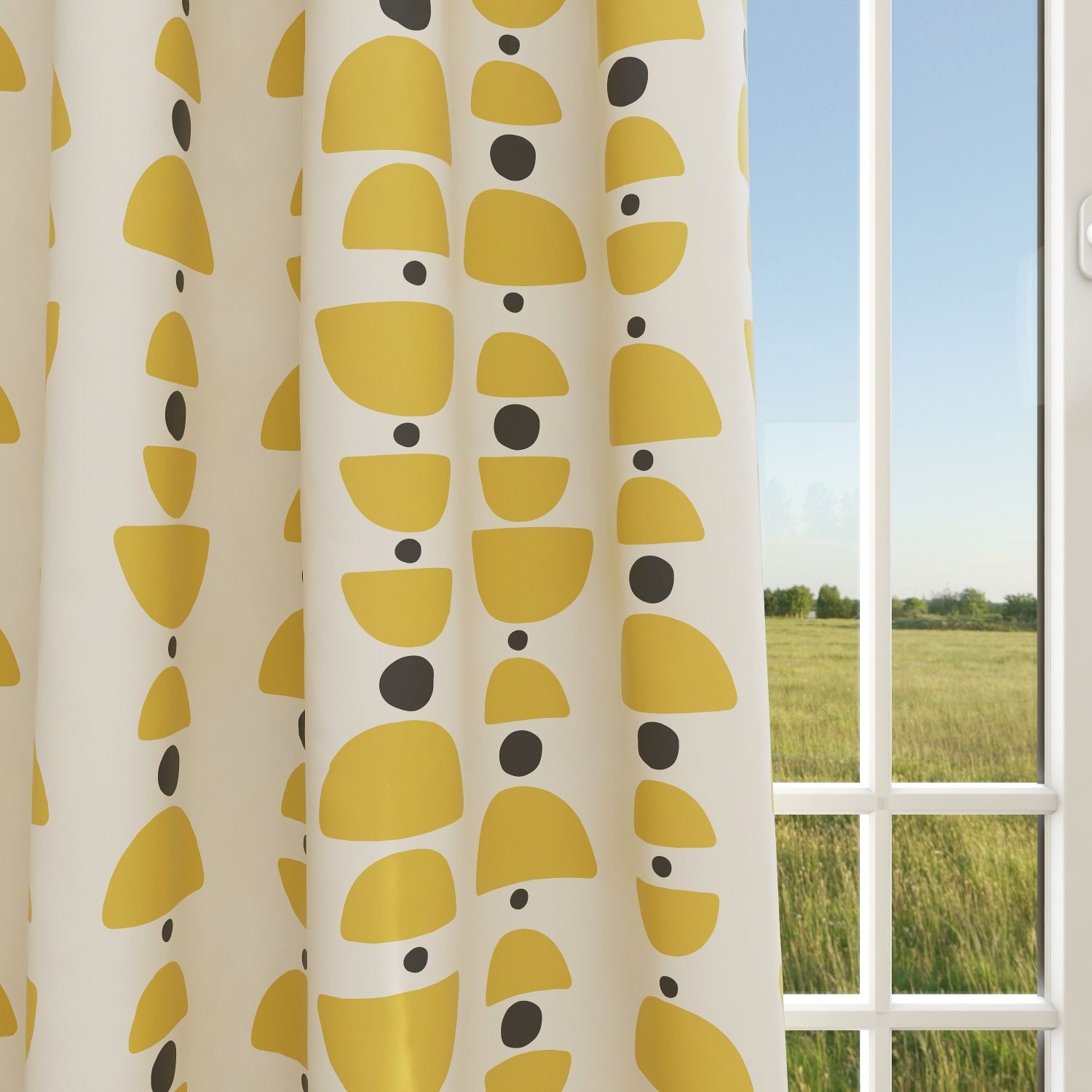 Kids & Nursery Blackout Curtains - Mustard Arcs