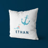 Personalized Nautical Throw Pillows | Set of 2 | Collection: Ride The Waves | For Nurseries & Kid's Rooms