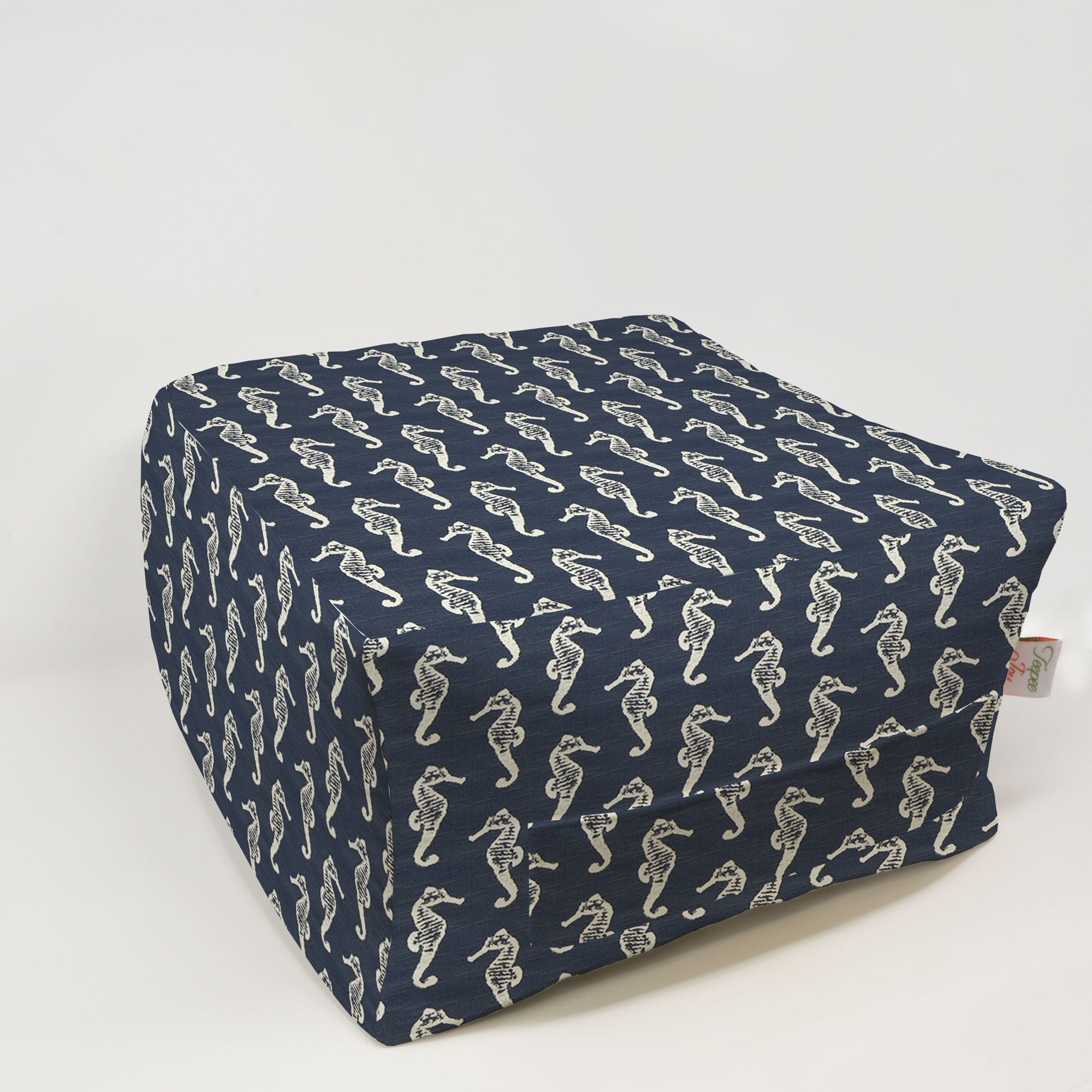 Kids Pouf - Sea Horse Premier Navy Slub