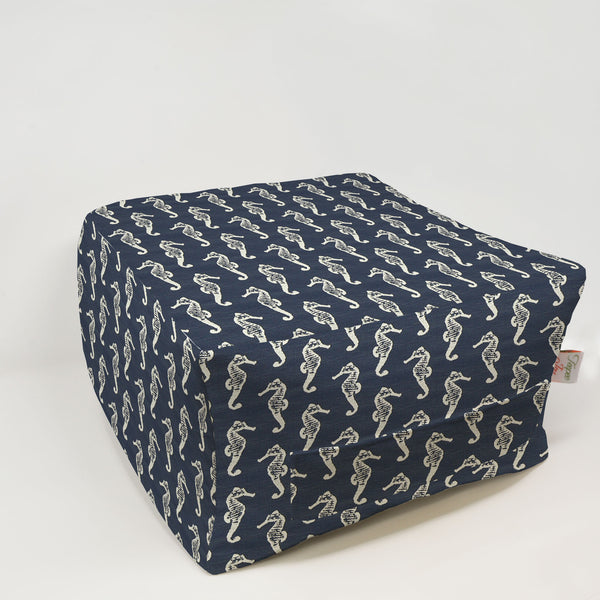 Kids Pouf - Sea Horse Premier Navy Slub