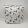 Kids Pouf - Bird Toile Brazilian Yellow Slub Linen