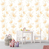 Floral Theme Nursery Wallpaper - Peaches and Blooms