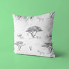 Animals Kids & Nursery Throw Pillow - Black and White Safari