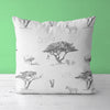 Animals Kids & Nursery Throw Pillow - Black and White Safari