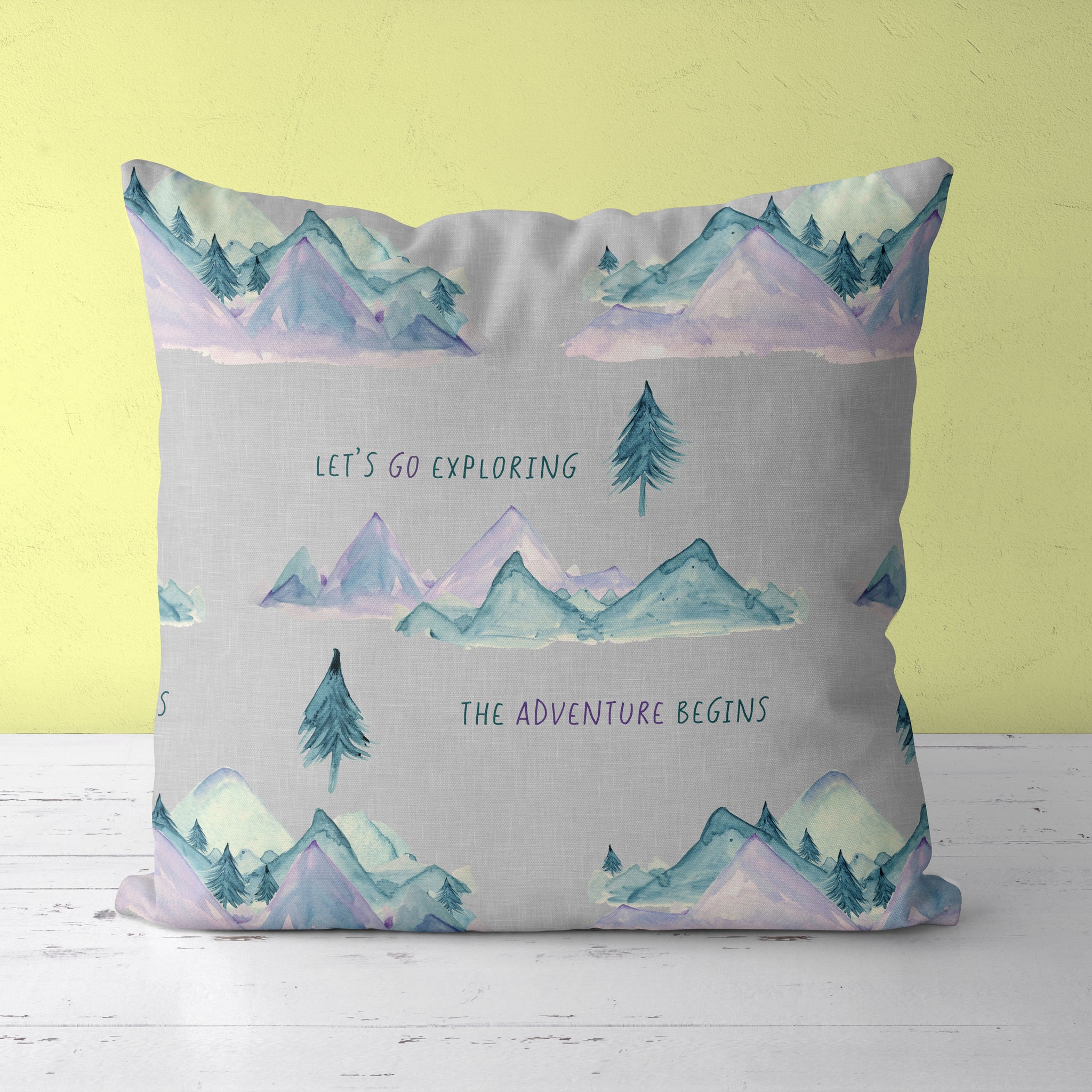 Kids & Nursery Throw Pillow - Mountain Mist