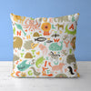 Animals Kids & Nursery Throw Pillow - Ani-mazing Creatures