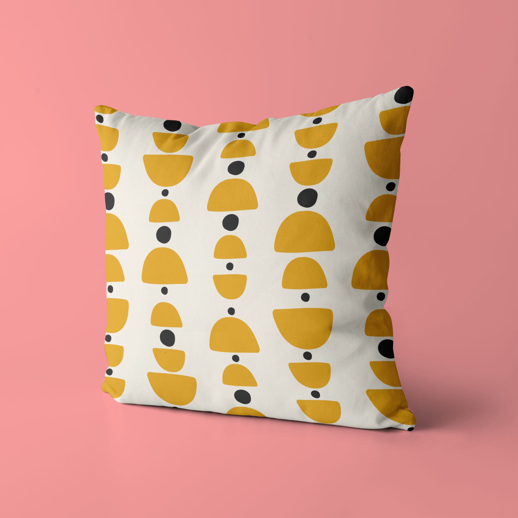 Kids & Nursery Throw Pillow - Mustard Arcs