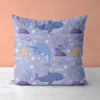 Underwater Kids & Nursery Throw Pillow - All Whales Smile!