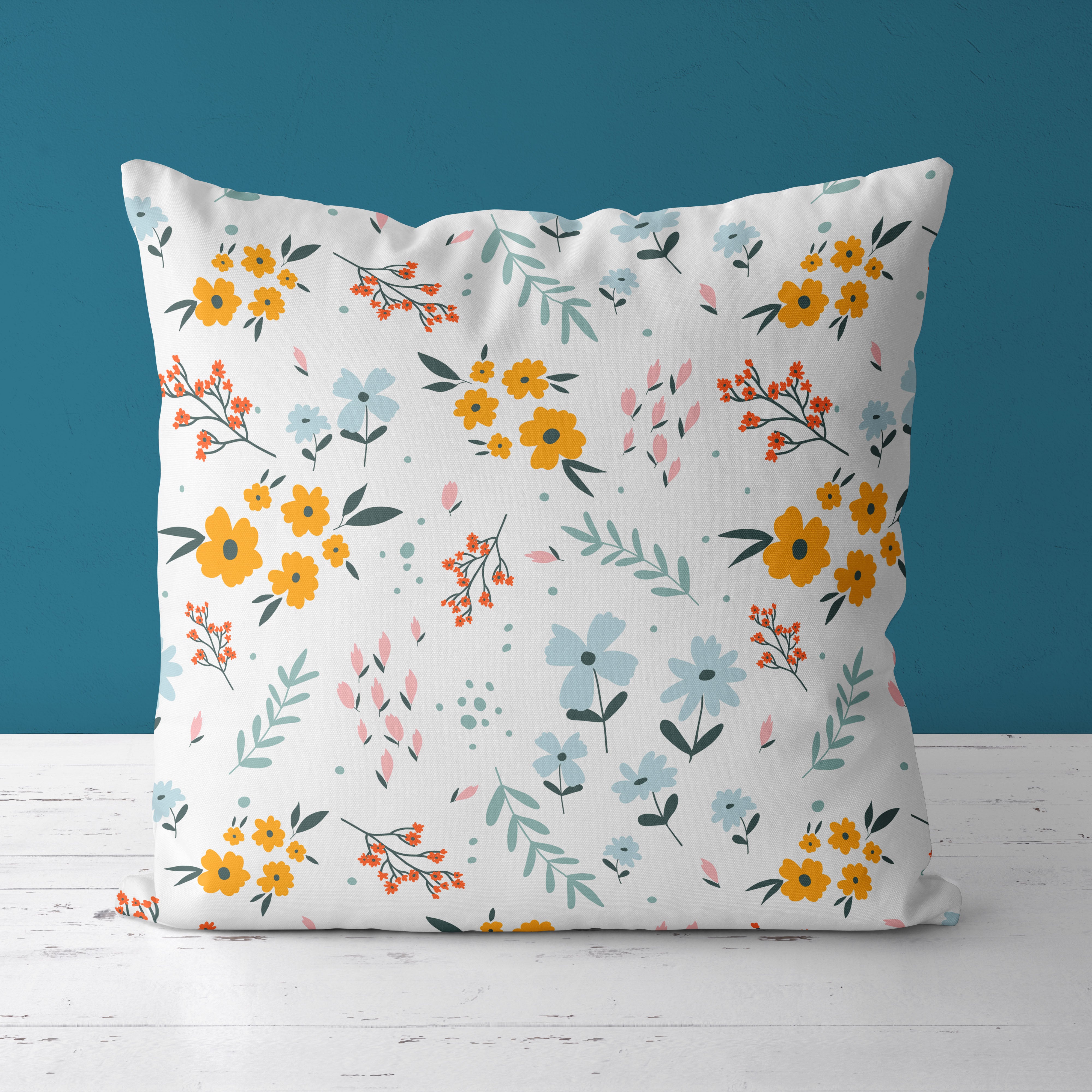 Floral Kids & Nursery Throw Pillow - Flowers of Spring