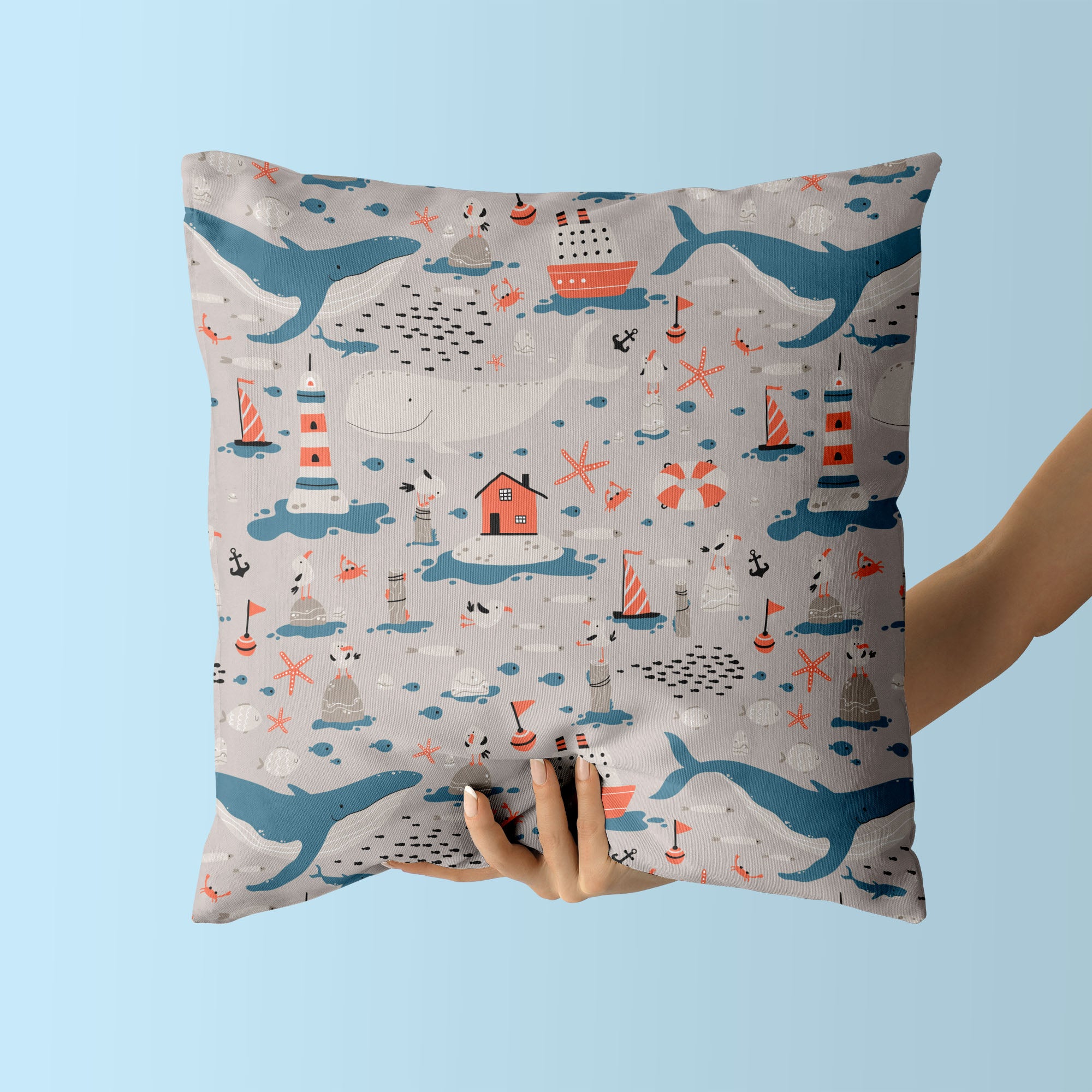 Nautical Kids & Nursery Throw Pillow - Ocean Odyssey