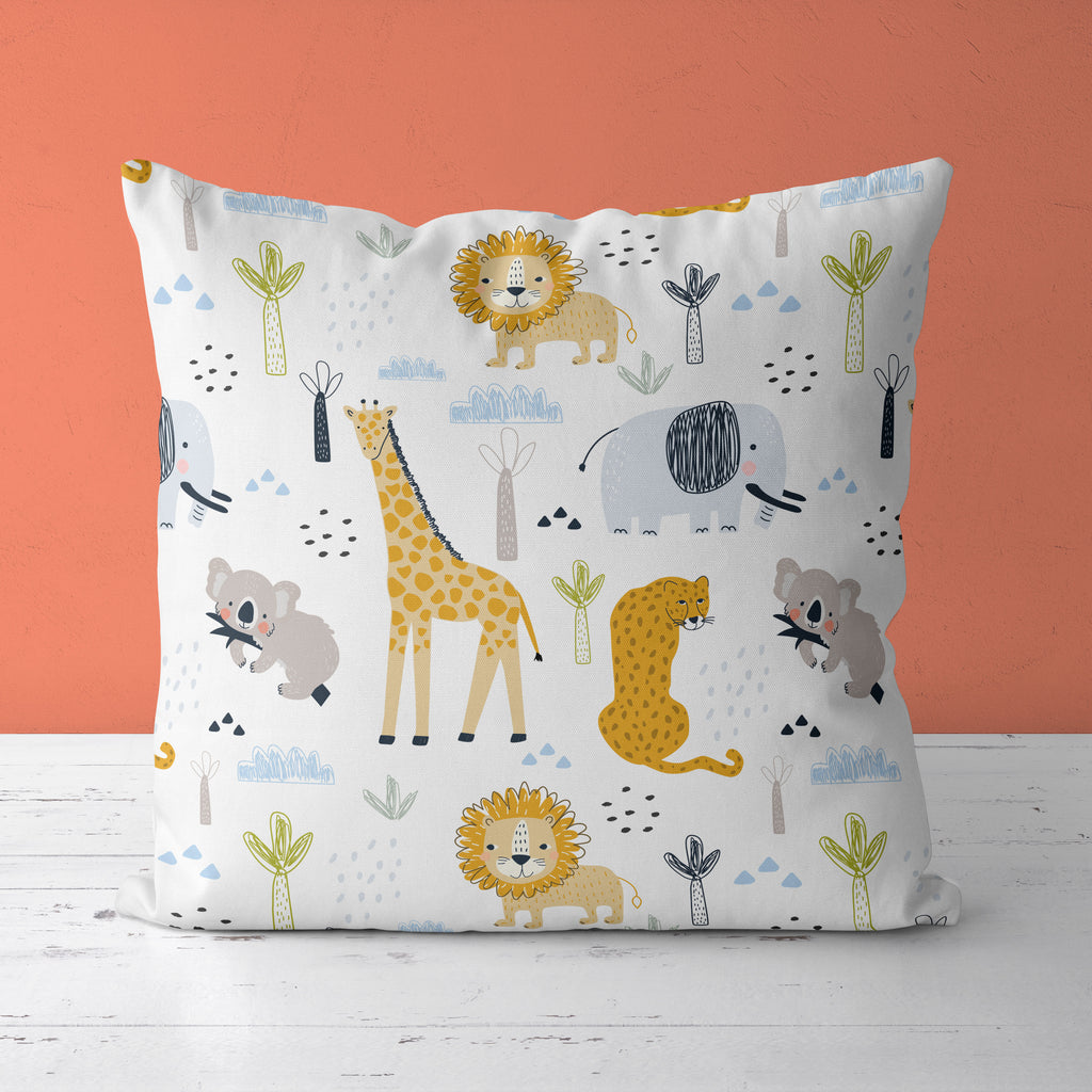 Animals Kids & Nursery Throw Pillow - Living Wild