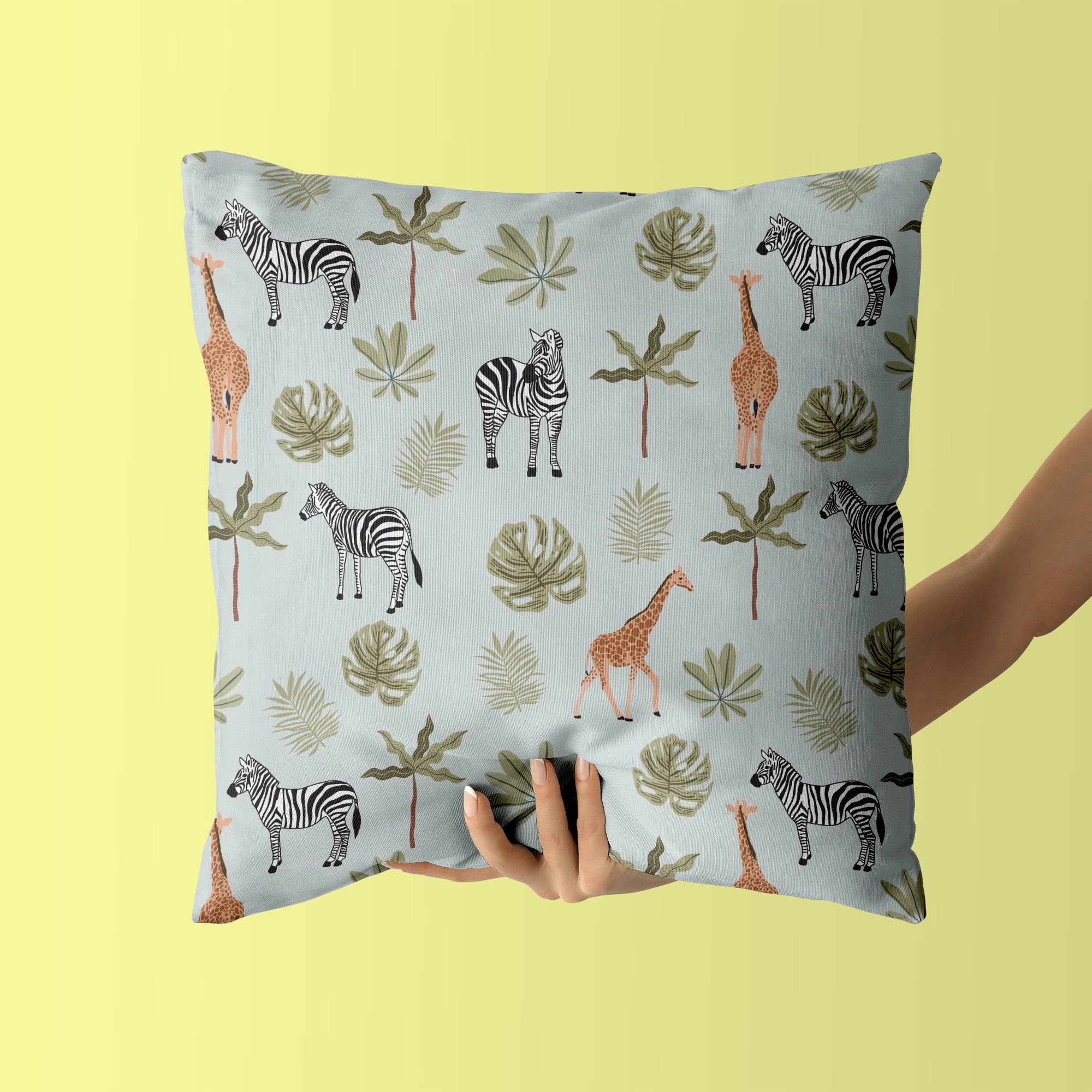 Animals Kids & Nursery Throw Pillow - Prey Away