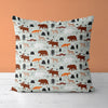 Animals Kids & Nursery Throw Pillow - Snowy Tracks