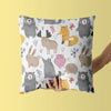 Animals Kids & Nursery Throw Pillow - Animal Playmates