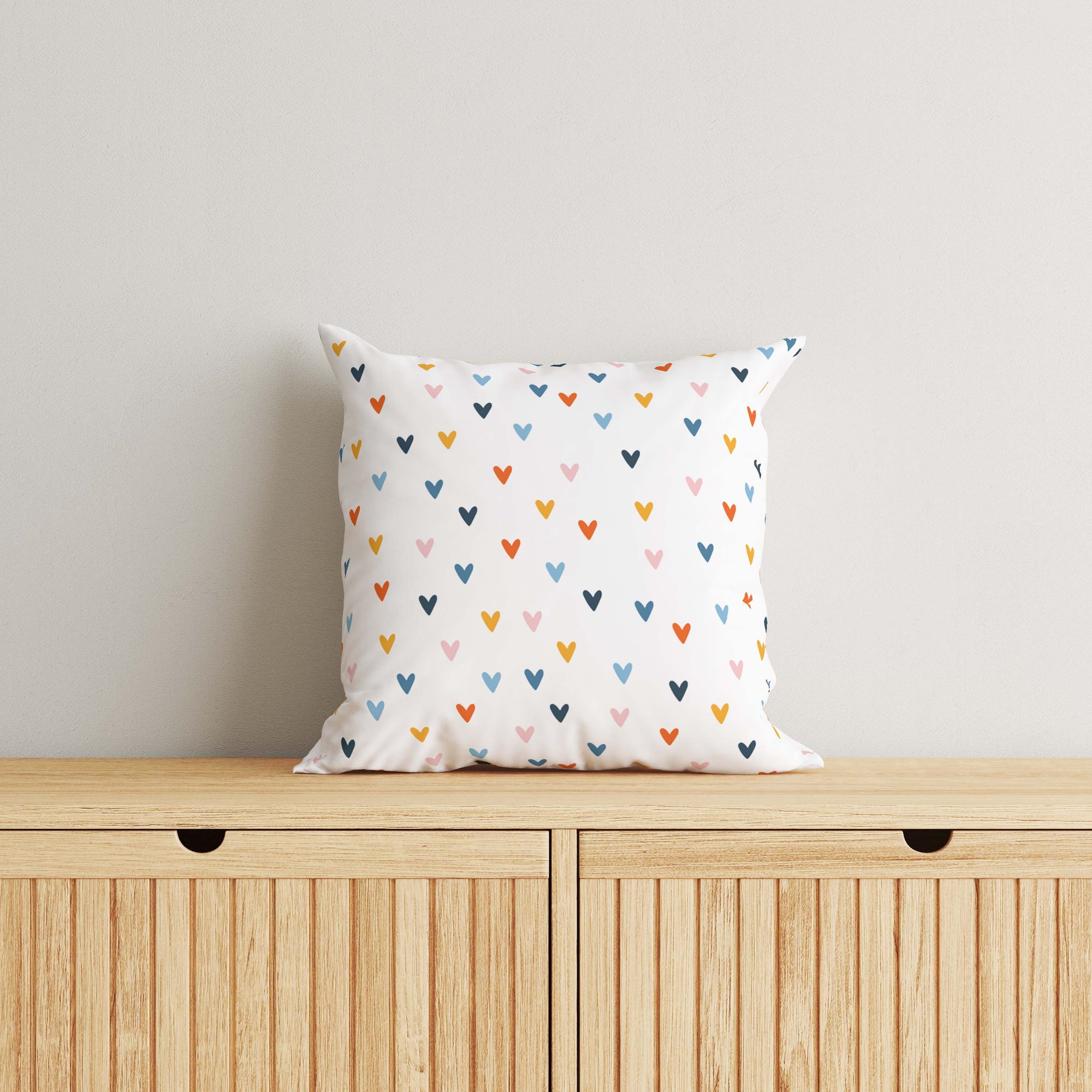 Hearts Kids & Nursery Throw Pillow - Jazzy Hearts