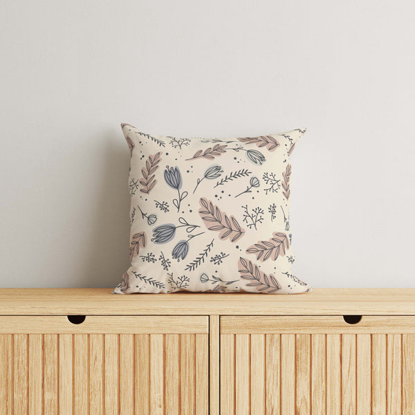 Floral Kids & Nursery Throw Pillow - Muted Blossoms