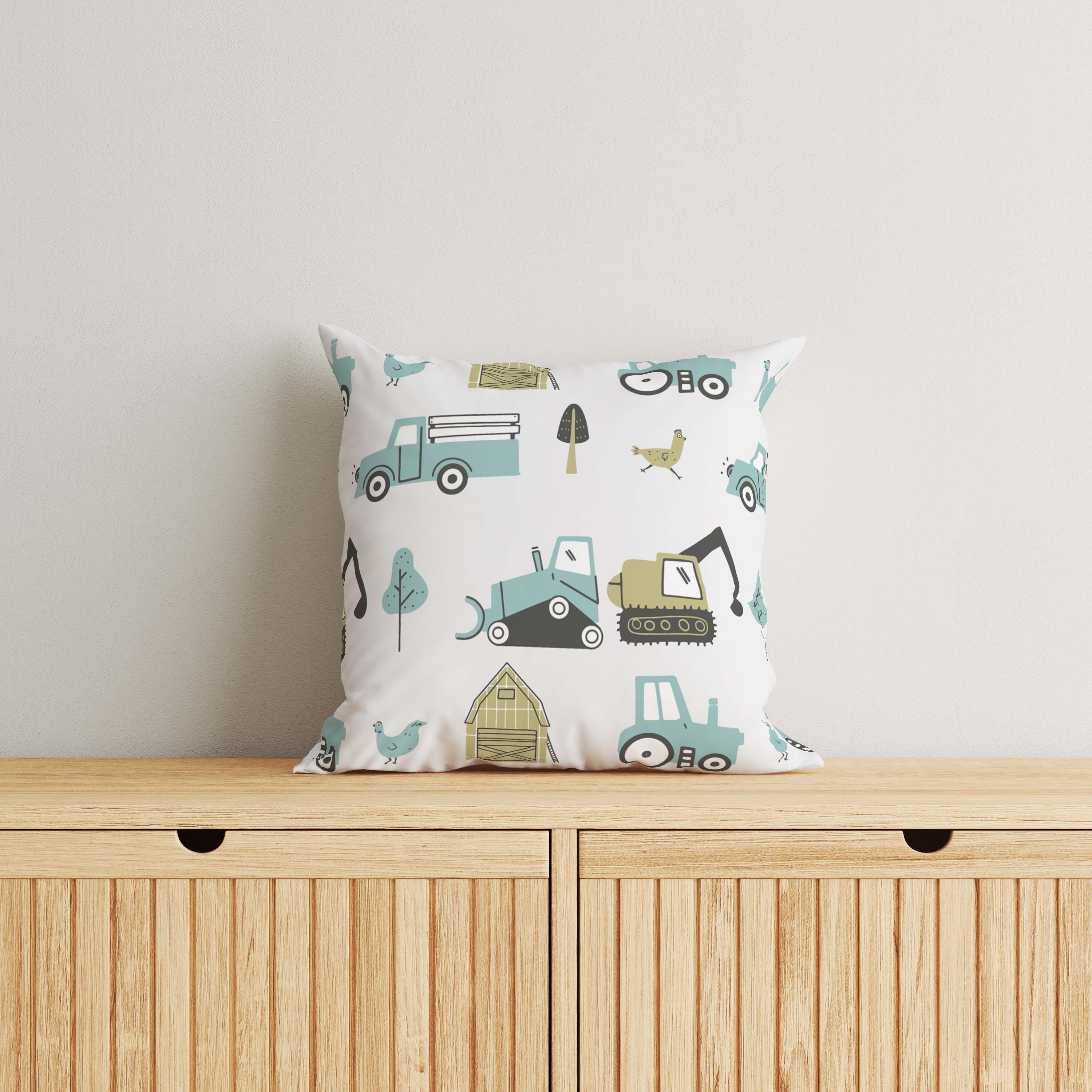 Kids & Nursery Throw Pillow - Farm Day