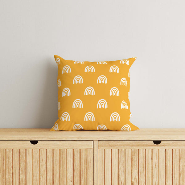 Rainbow Kids & Nursery Throw Pillow - Sunny Arcs