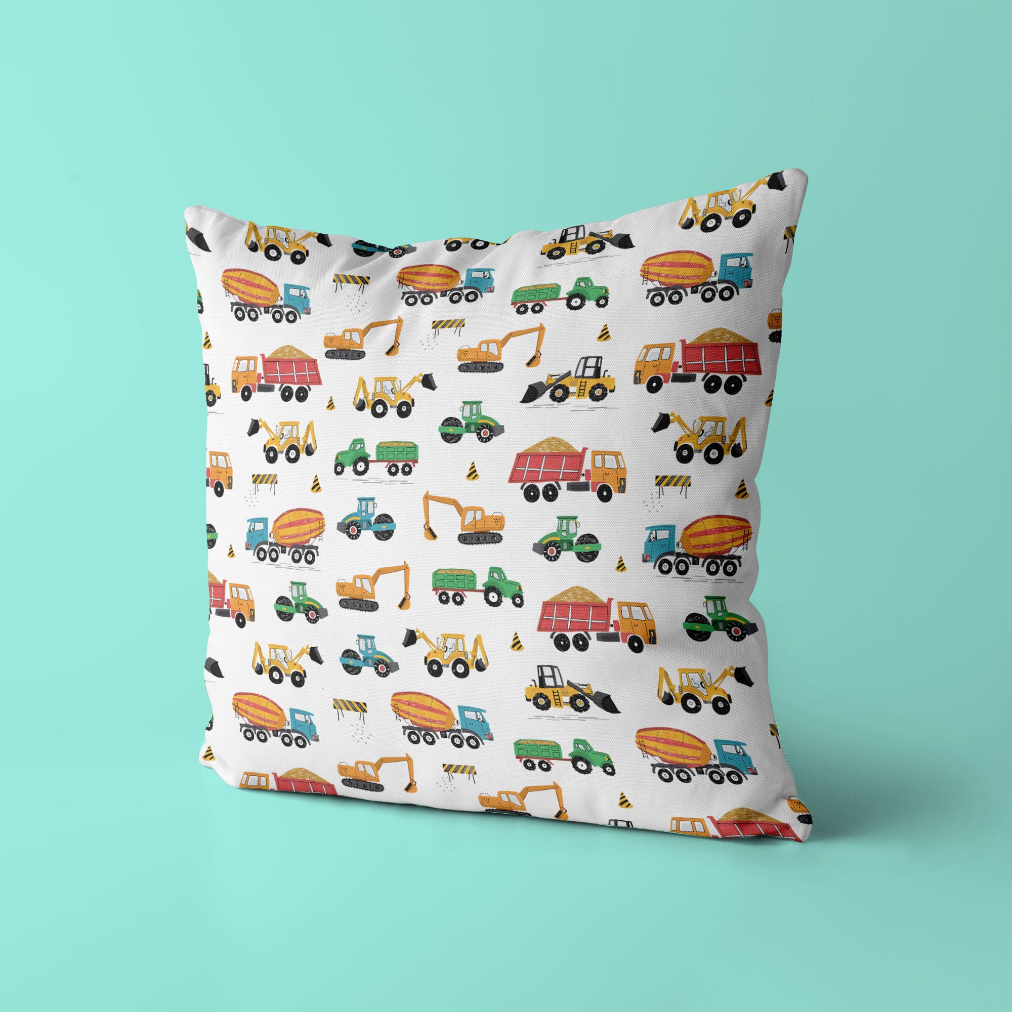 Constructions Kids & Nursery Throw Pillow - Build Your Dreams