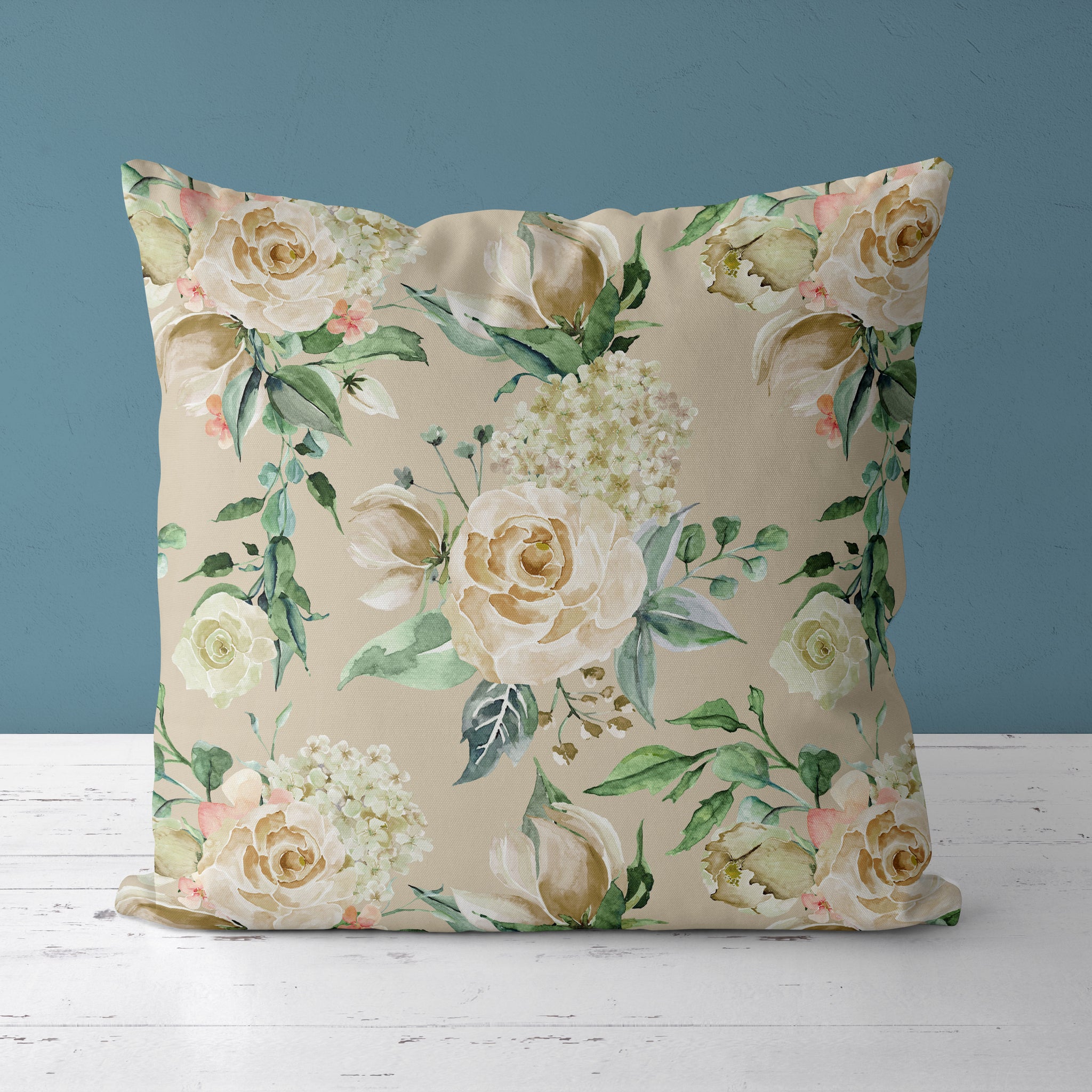 Floral Kids & Nursery Throw Pillow - As Fair as Roses