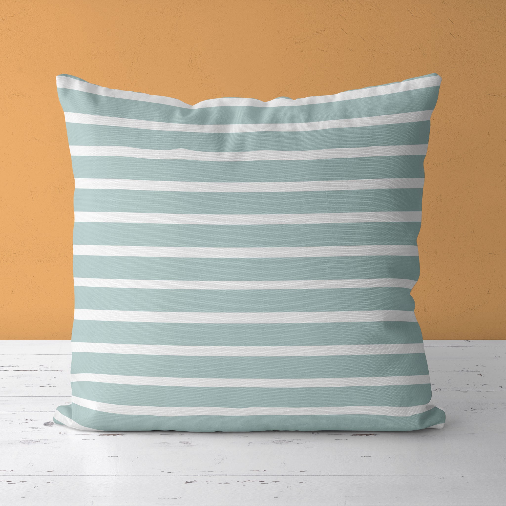 Kids & Nursery Throw Pillow - Minty Stripes