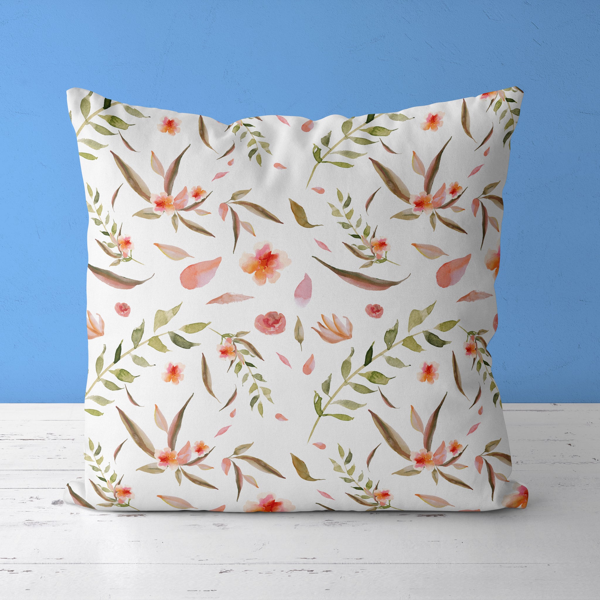 Floral Kids & Nursery Throw Pillow - Pinky Rosettes