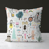 Animals Kids & Nursery Throw Pillow - Woodland Garden