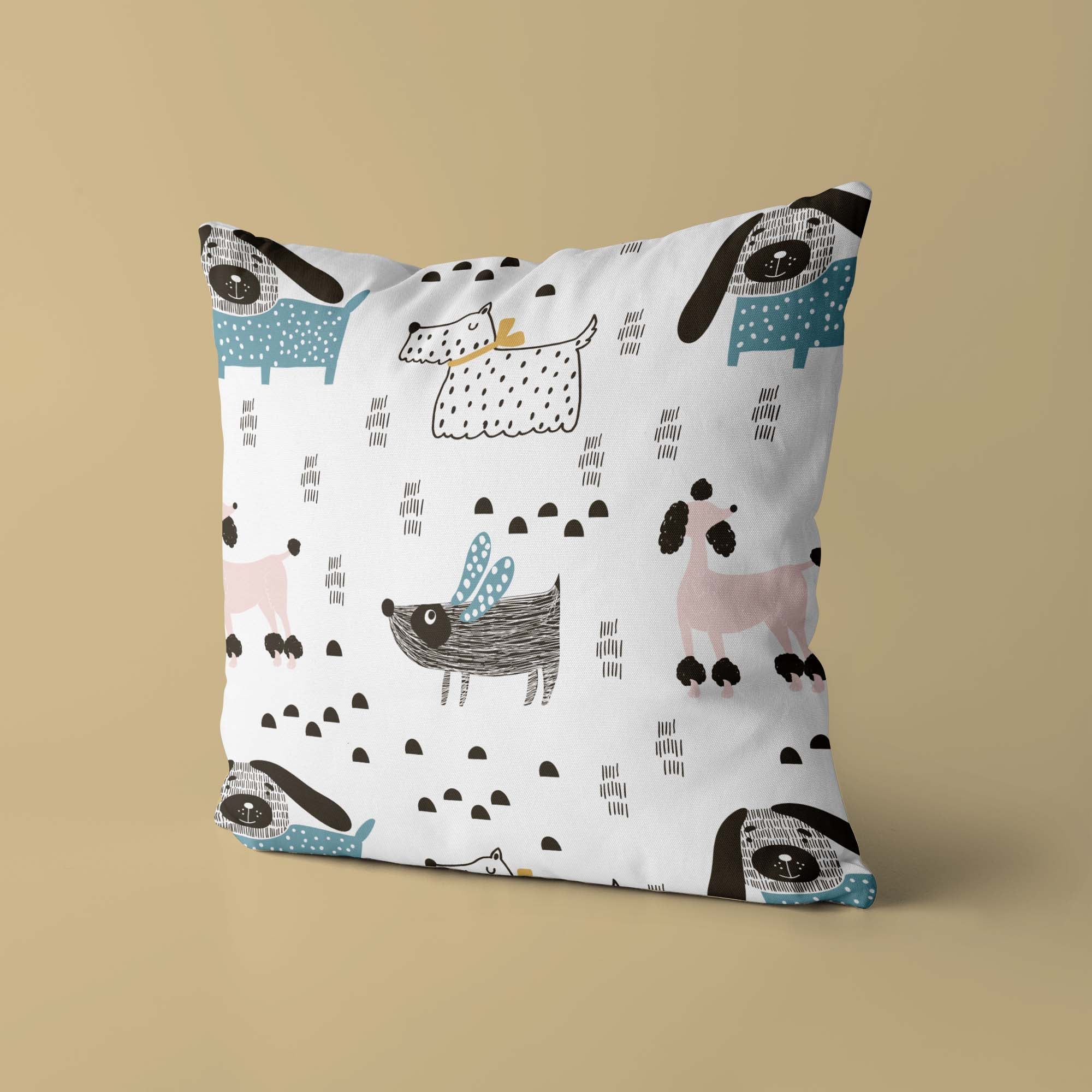 Dogs Kids & Nursery Throw Pillow - Paw-sitive